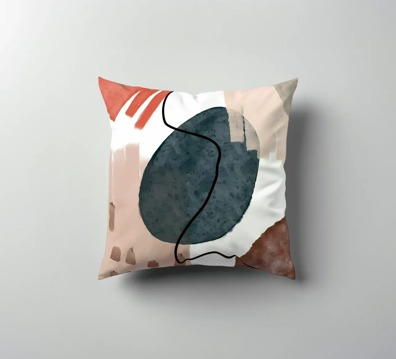 abstracte vormen gebogen lijnen penseelstreken zachte texturen kussen van Janine P McGuire