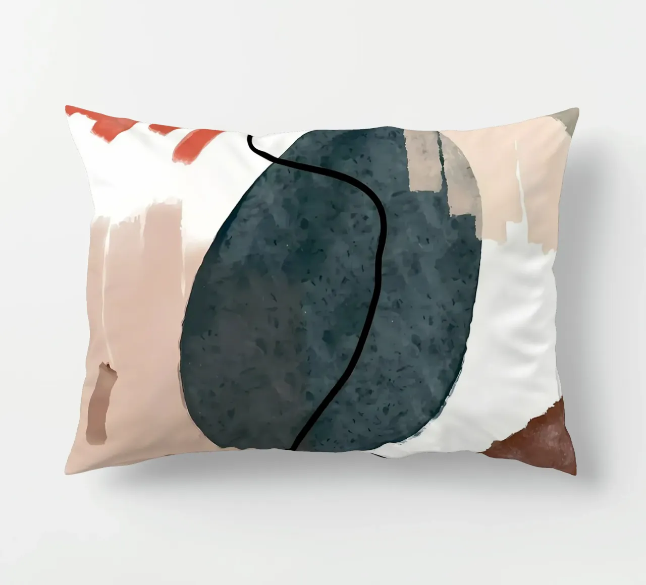 abstracte vormen gebogen lijnen penseelstreken zachte texturen kussen van Janine P McGuire