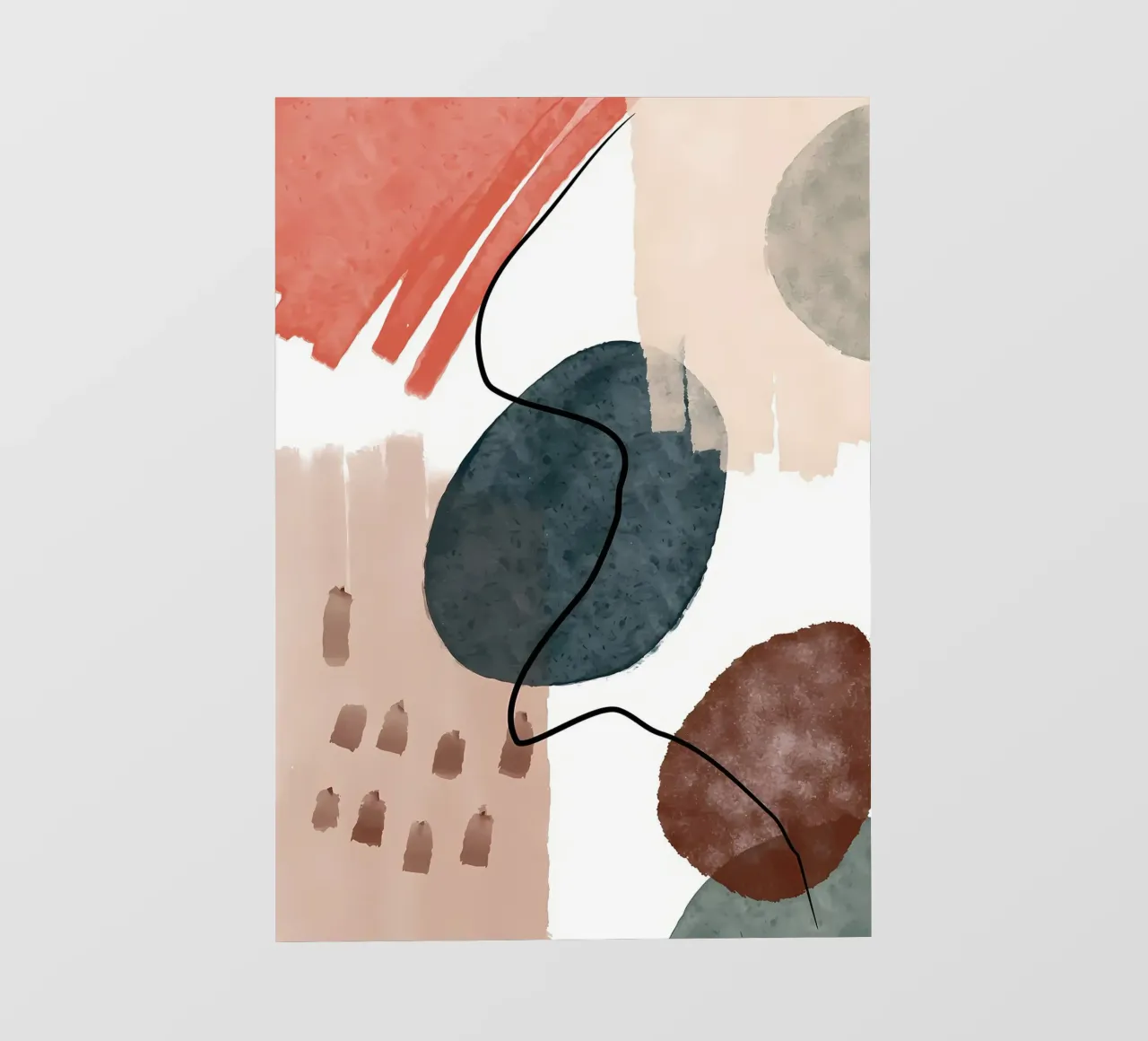 forme astratte linee curve pennellate texture morbide telo in pvc da Janine P McGuire