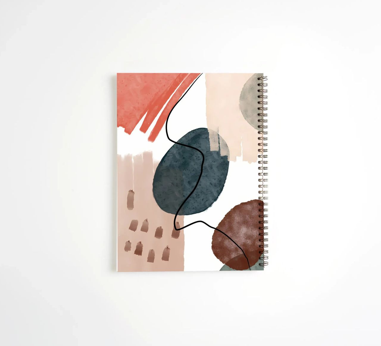 forme astratte linee curve pennellate texture morbide diario ad anelli da Janine P McGuire