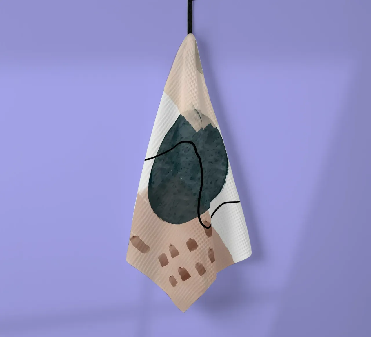 forme astratte linee curve pennellate texture morbide canovaccio da cucina da Janine P McGuire