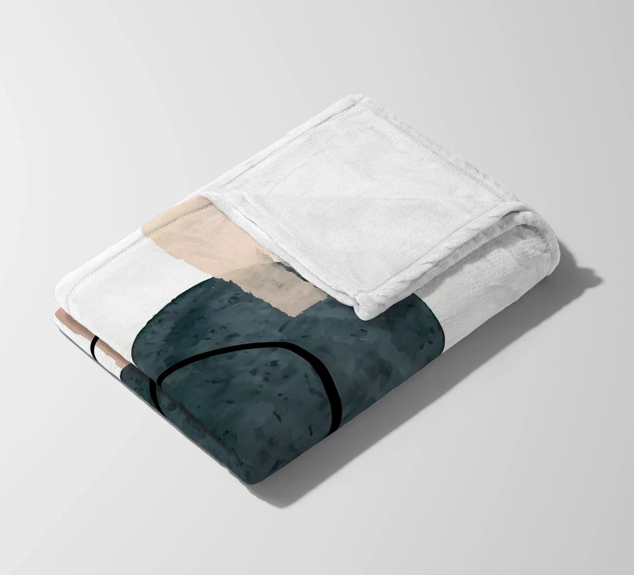 forme astratte linee curve pennellate texture morbide coperta in pile da Janine P McGuire