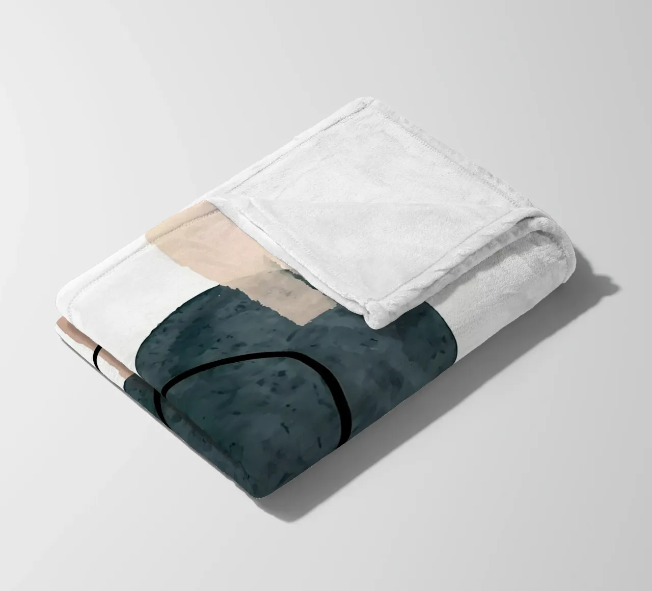 forme astratte linee curve pennellate texture morbide coperta in pile da Janine P McGuire