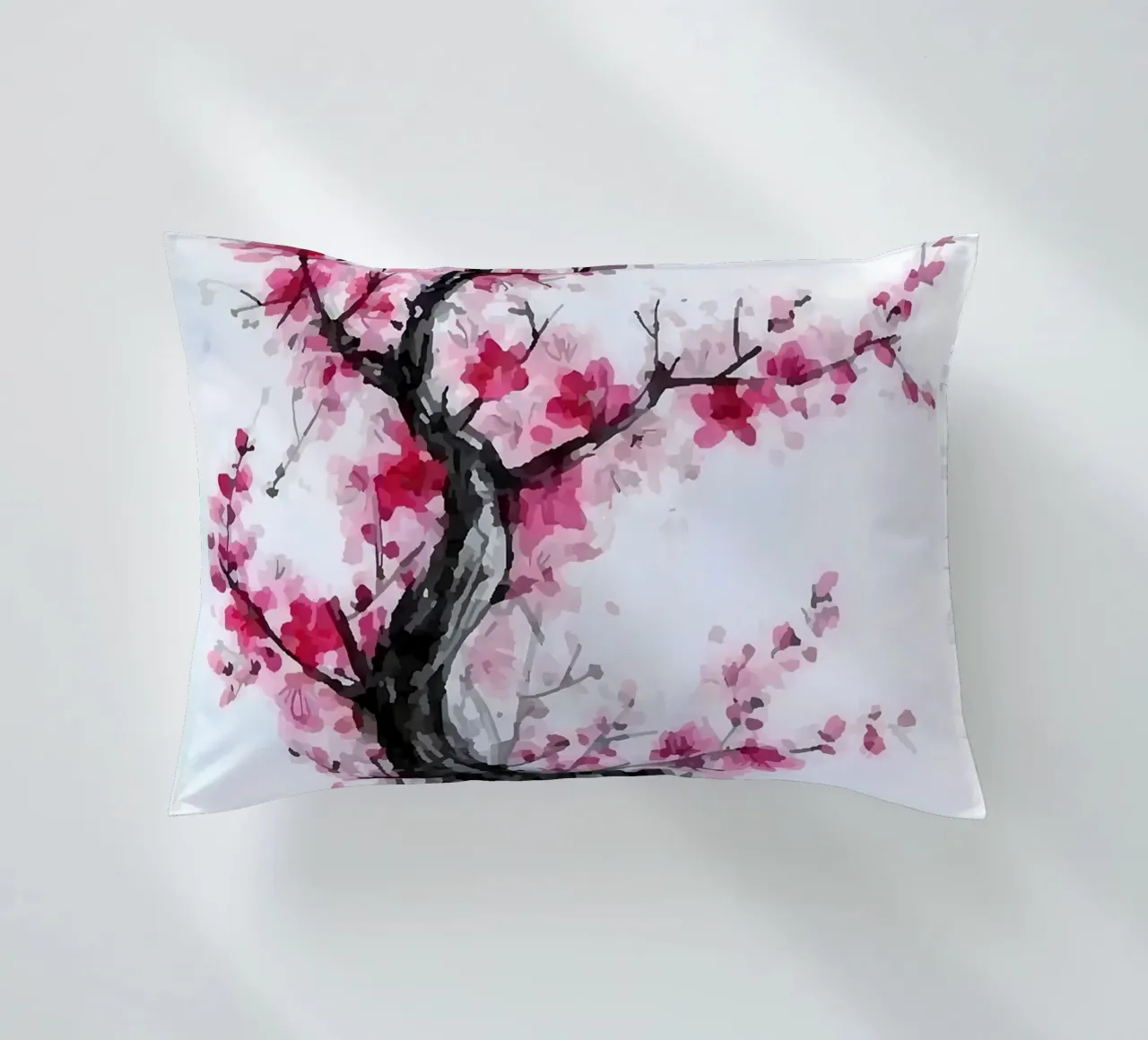 albero fiori di ciliegio fiori rami fiori rosa cuscino da Janine P McGuire