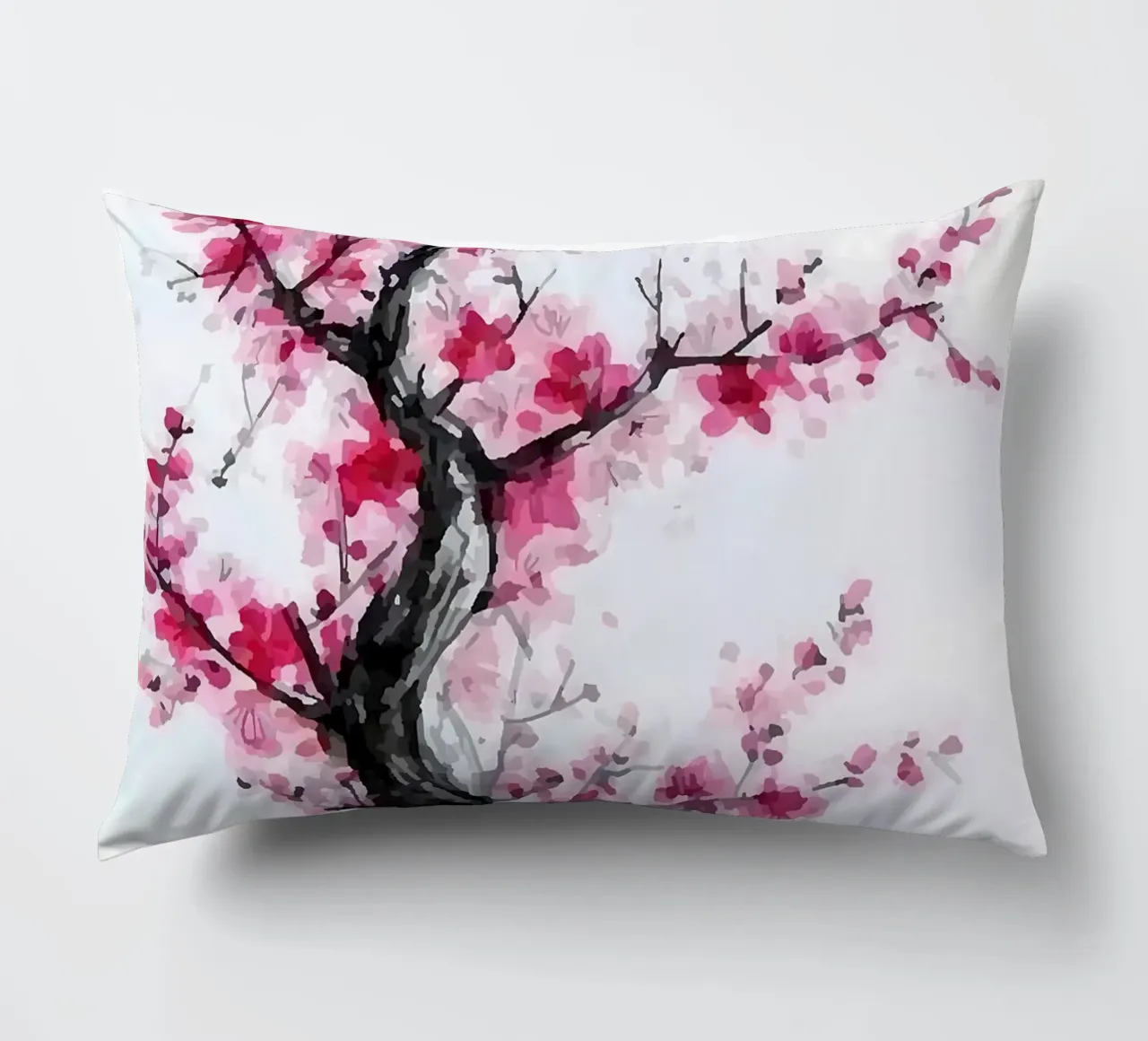 albero fiori di ciliegio fiori rami fiori rosa cuscino da Janine P McGuire
