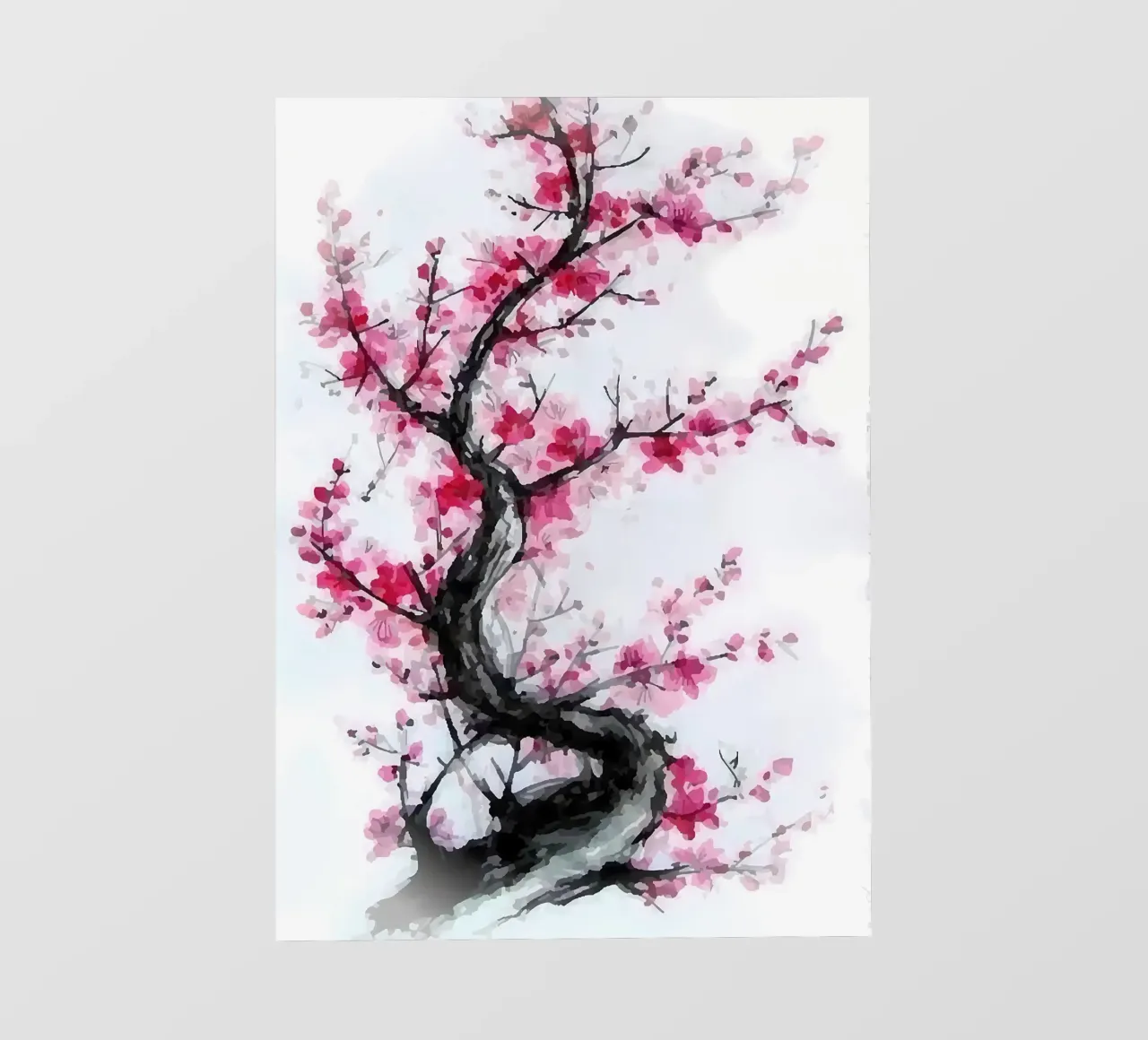 albero fiori di ciliegio fiori rami fiori rosa telo in pvc da Janine P McGuire