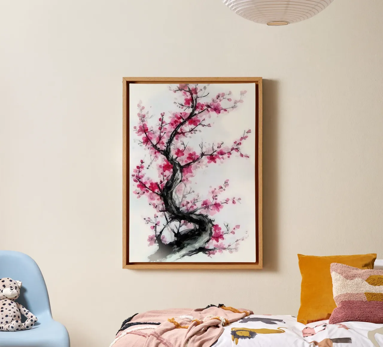 albero fiori di ciliegio fiori rami fiori rosa tela da Janine P McGuire