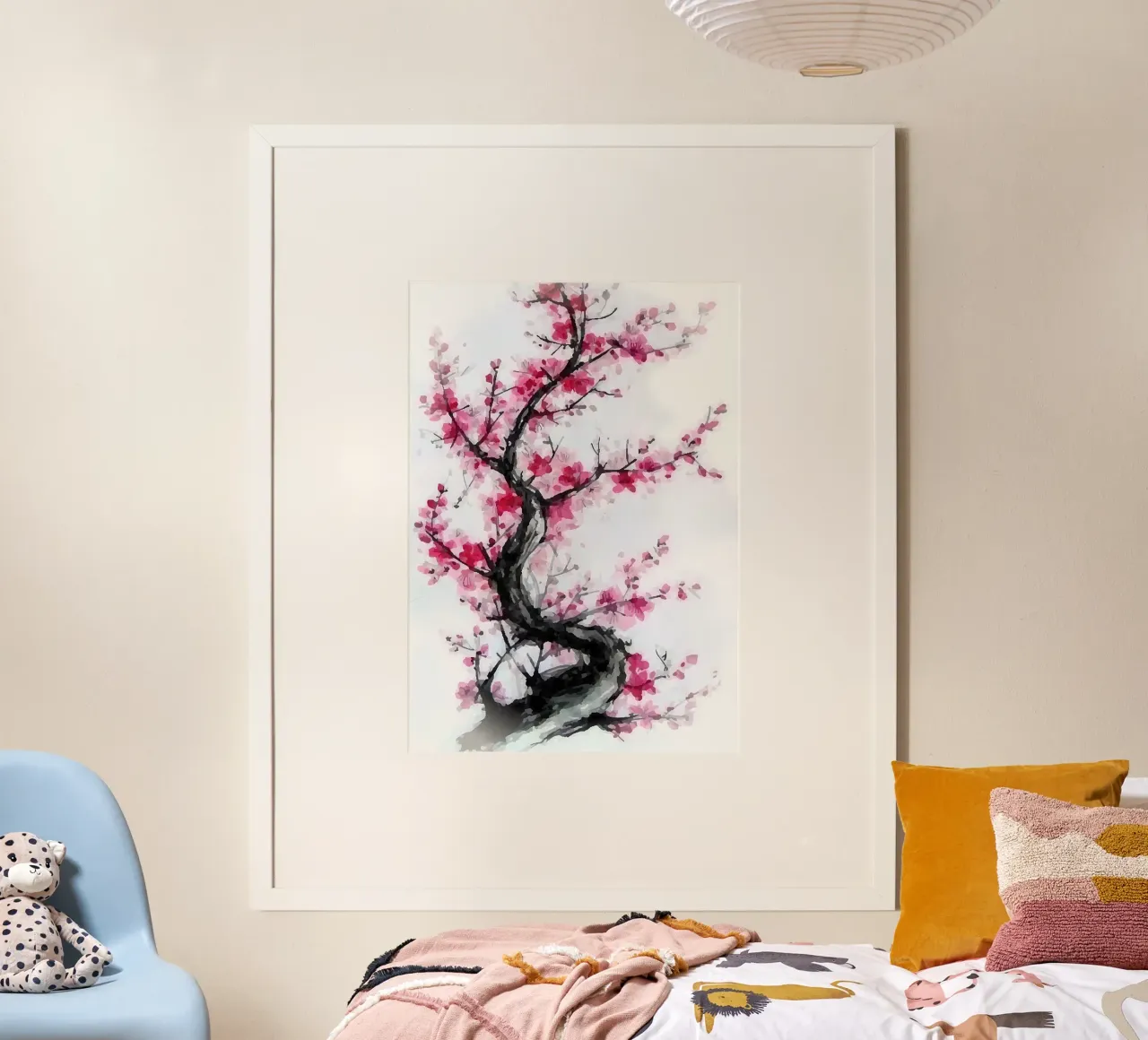 albero fiori di ciliegio fiori rami fiori rosa carta hahnemühle da Janine P McGuire