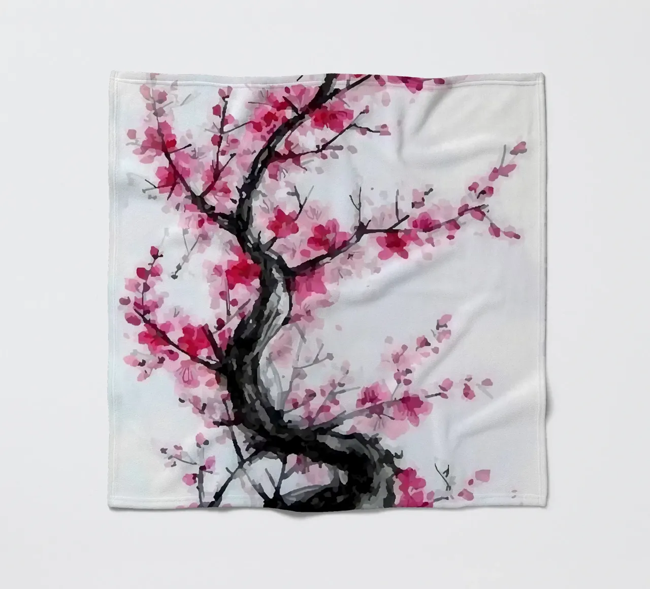 albero fiori di ciliegio fiori rami fiori rosa coperta in pile da Janine P McGuire