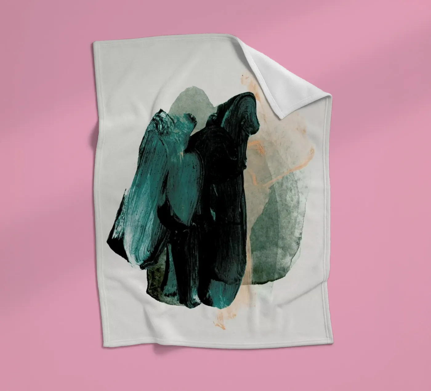 Emeraldgreen Fleecedecke von STUDIO LEEMO
