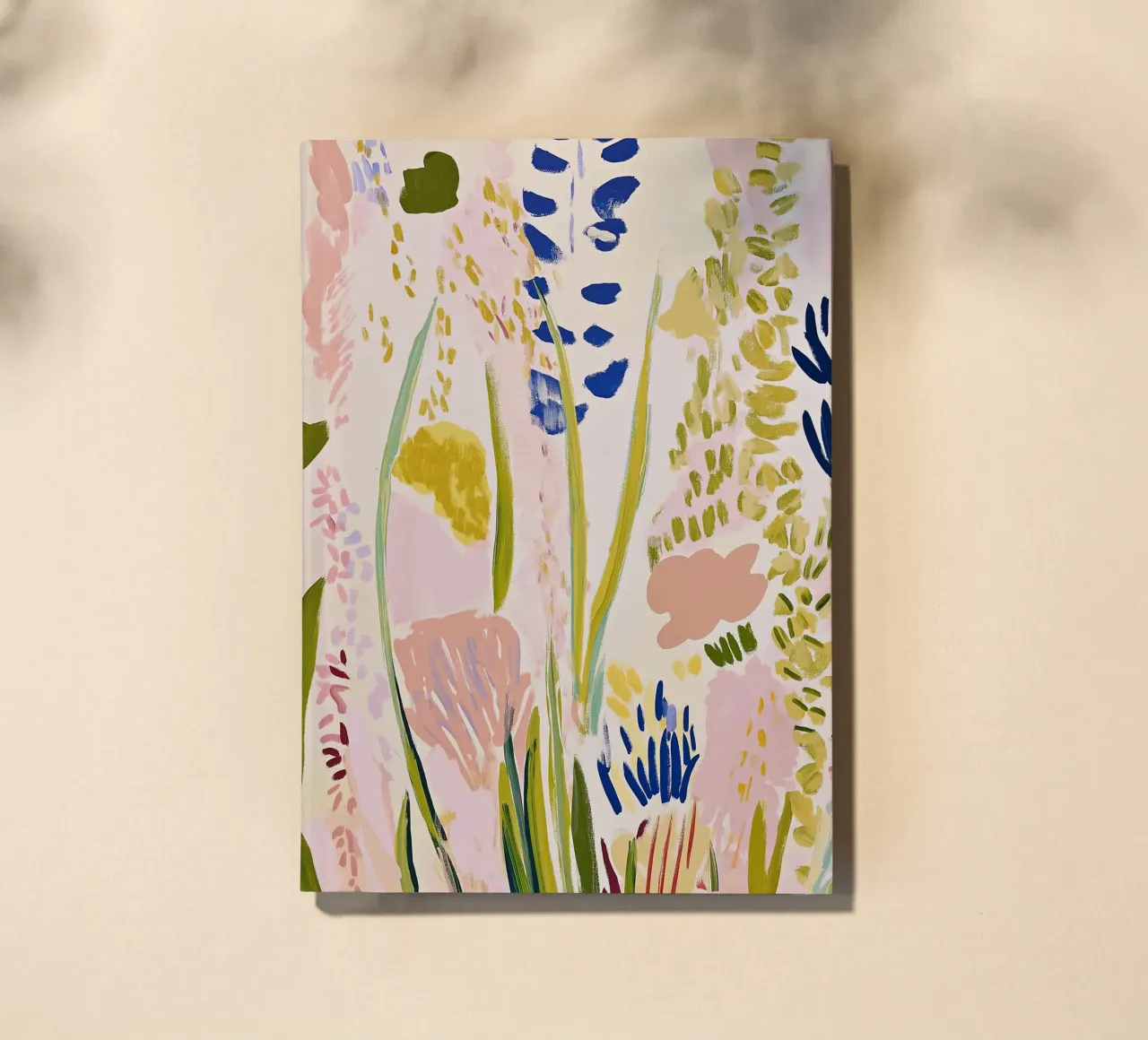 Abstract Floral Print, Flower Poster Retro Print notebook by Boheme