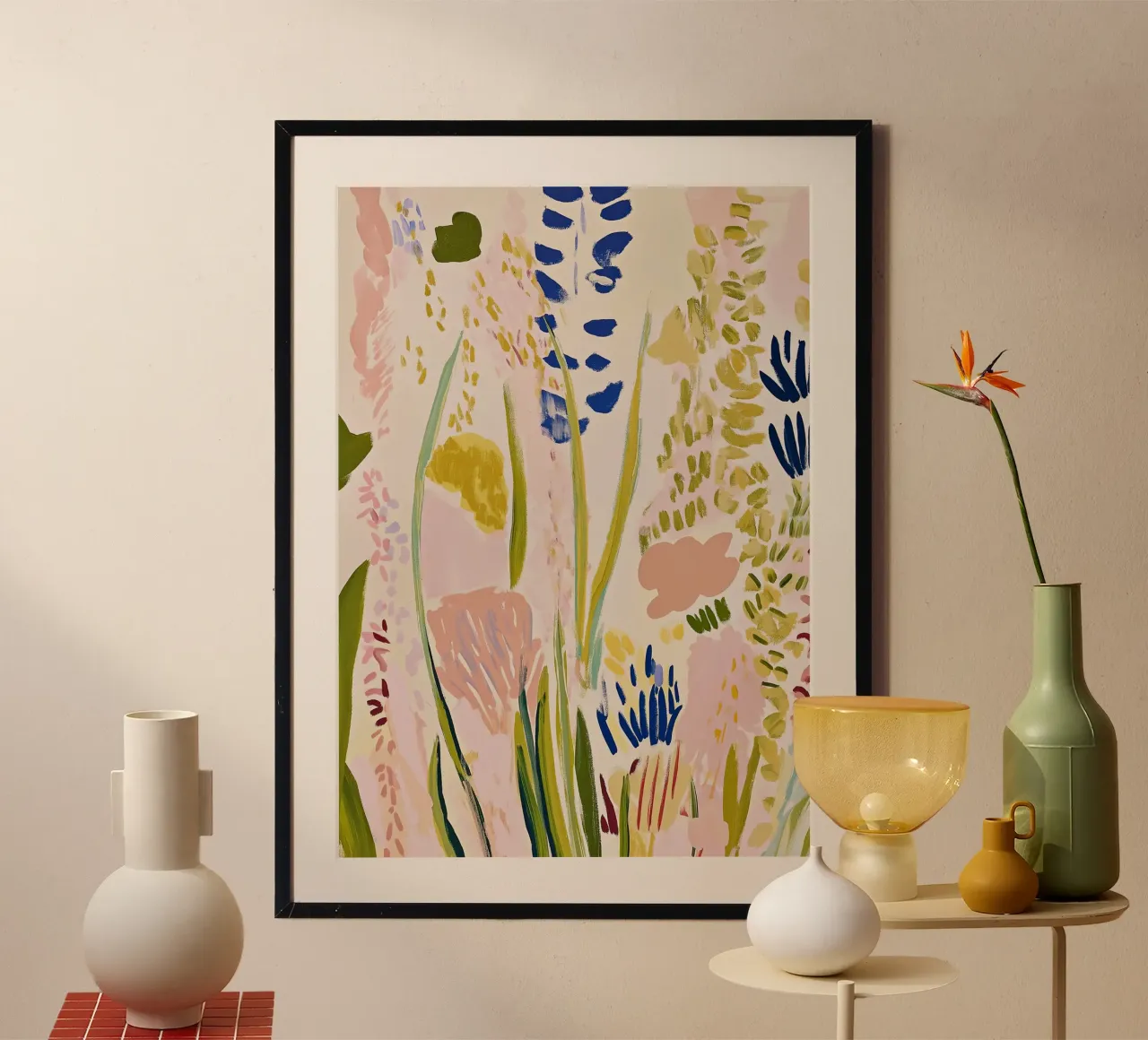 Impresión Floral Abstracta, Póster Floral Impresión Retro poster de Boheme