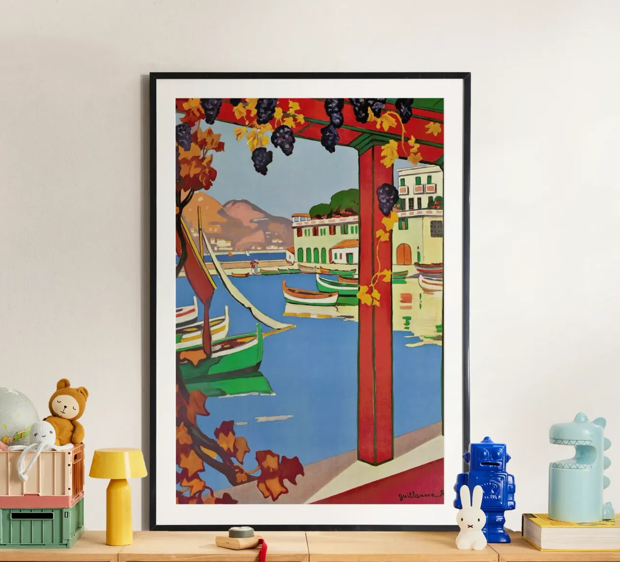 Roger - Cote d'Azur poster con telaio in legno da ARTOTHEK