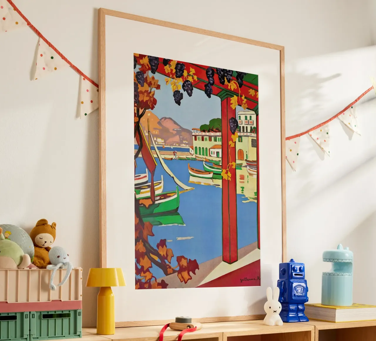 Roger - Cote d'Azur poster con telaio in legno da ARTOTHEK