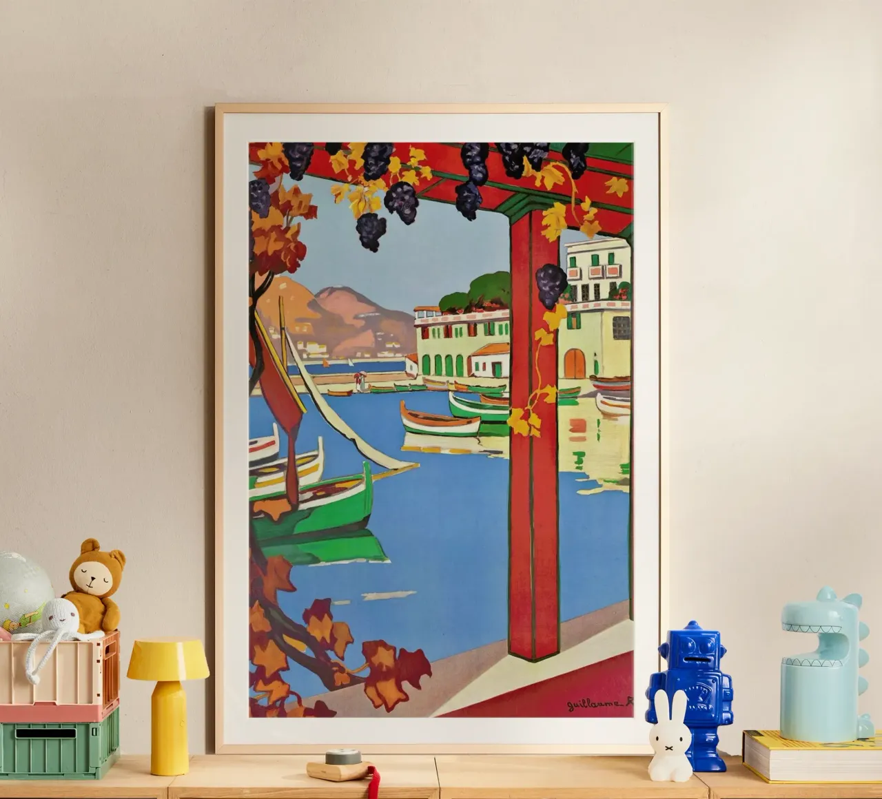 Roger - Cote d'Azur poster con telaio in legno da ARTOTHEK