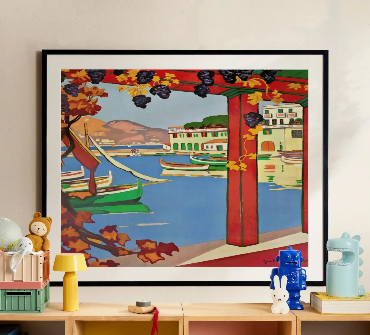 Roger - Cote d'Azur poster con telaio in legno da ARTOTHEK