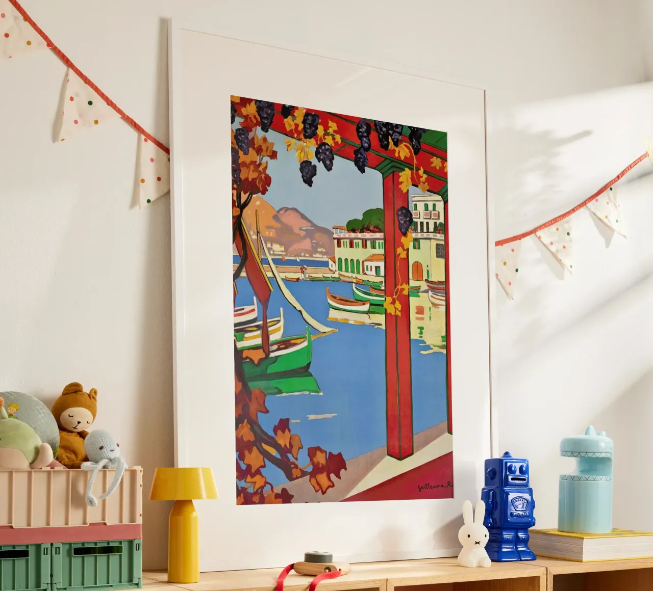 Roger - Cote d'Azur poster con telaio in legno da ARTOTHEK