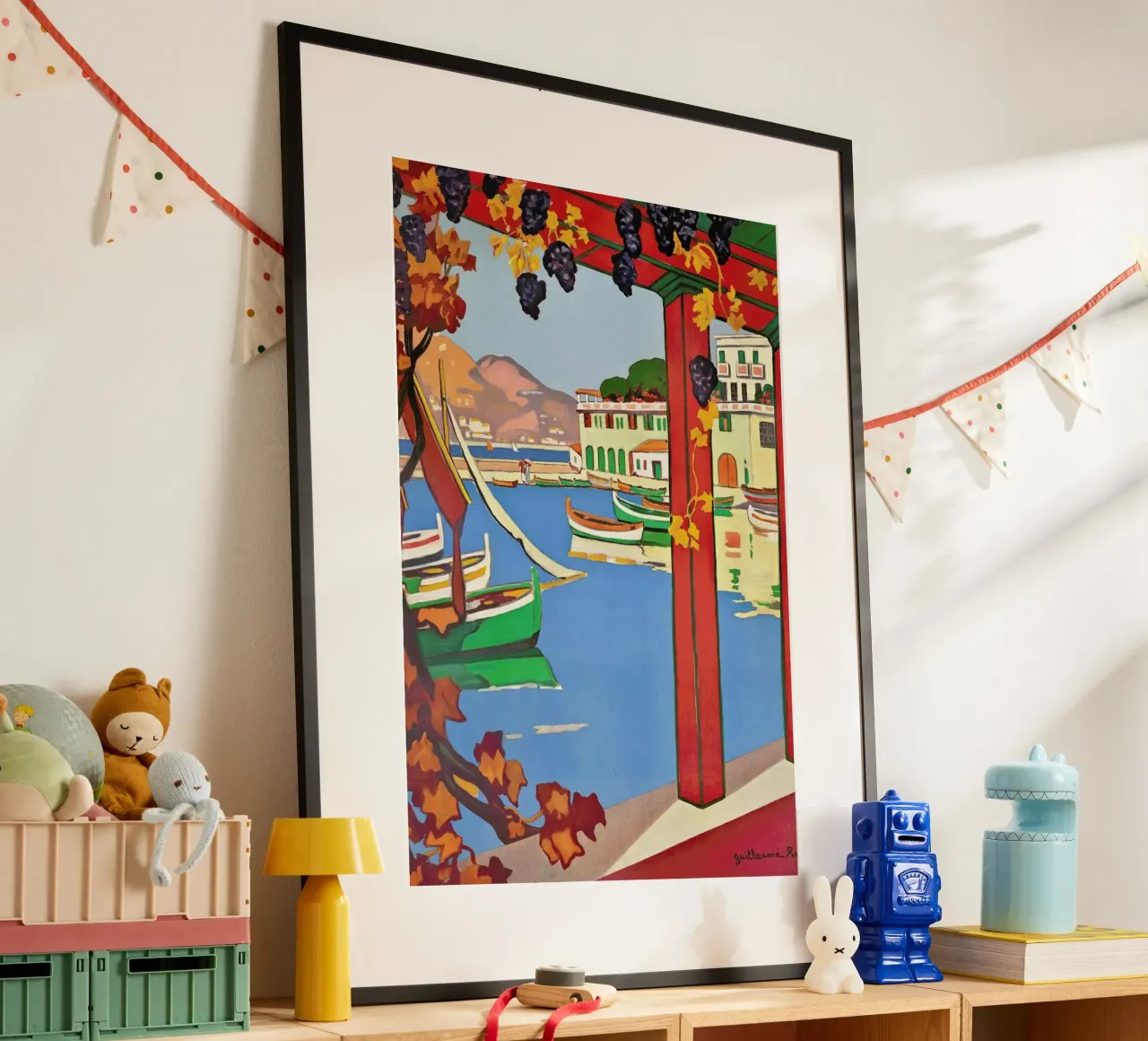Roger - Cote d'Azur poster con telaio in legno da ARTOTHEK