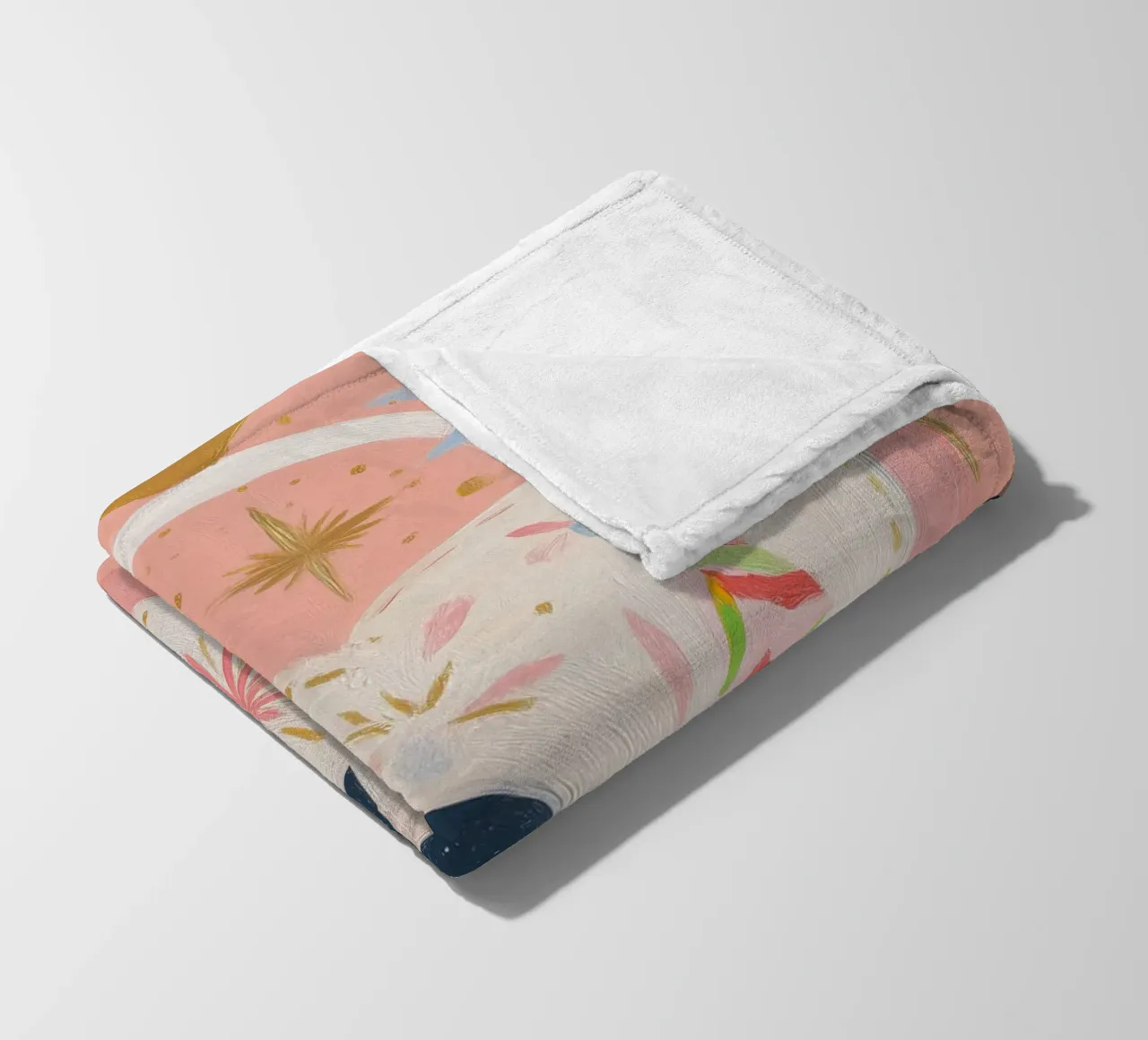 Folk Print, Hartenzak, Boho Print fleecedeken van Boheme