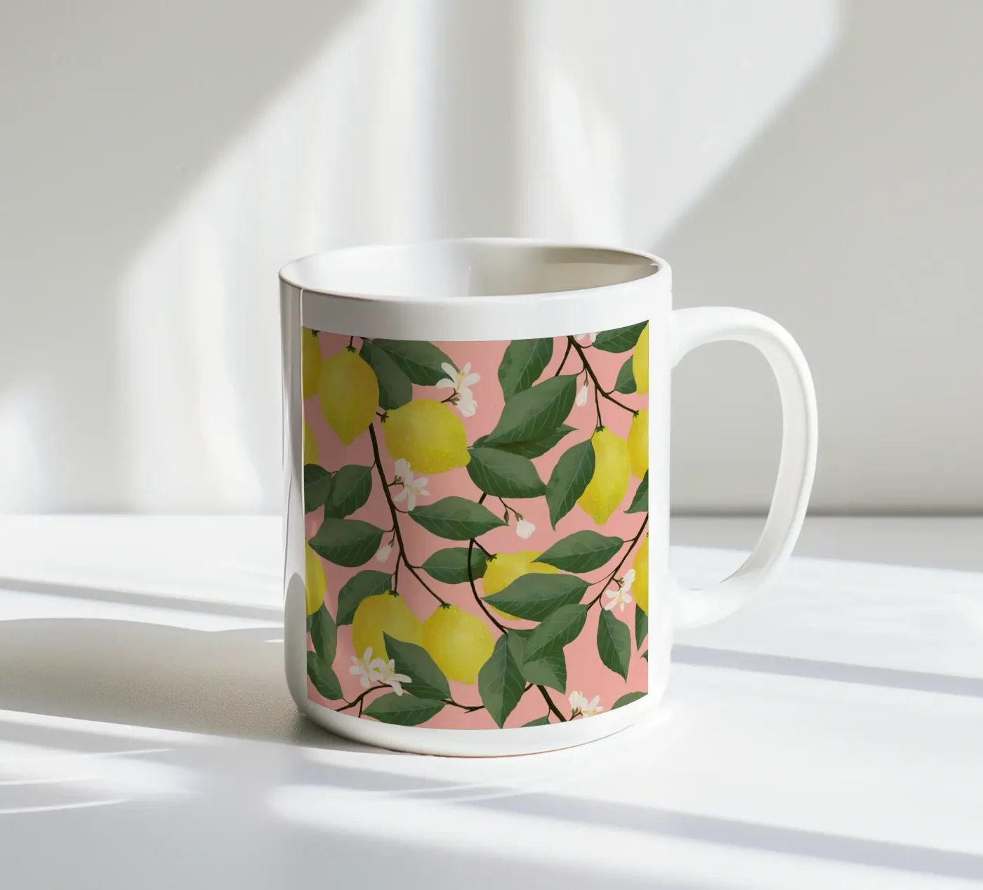 Lemon Tree ceramic mug by Laura Graves
