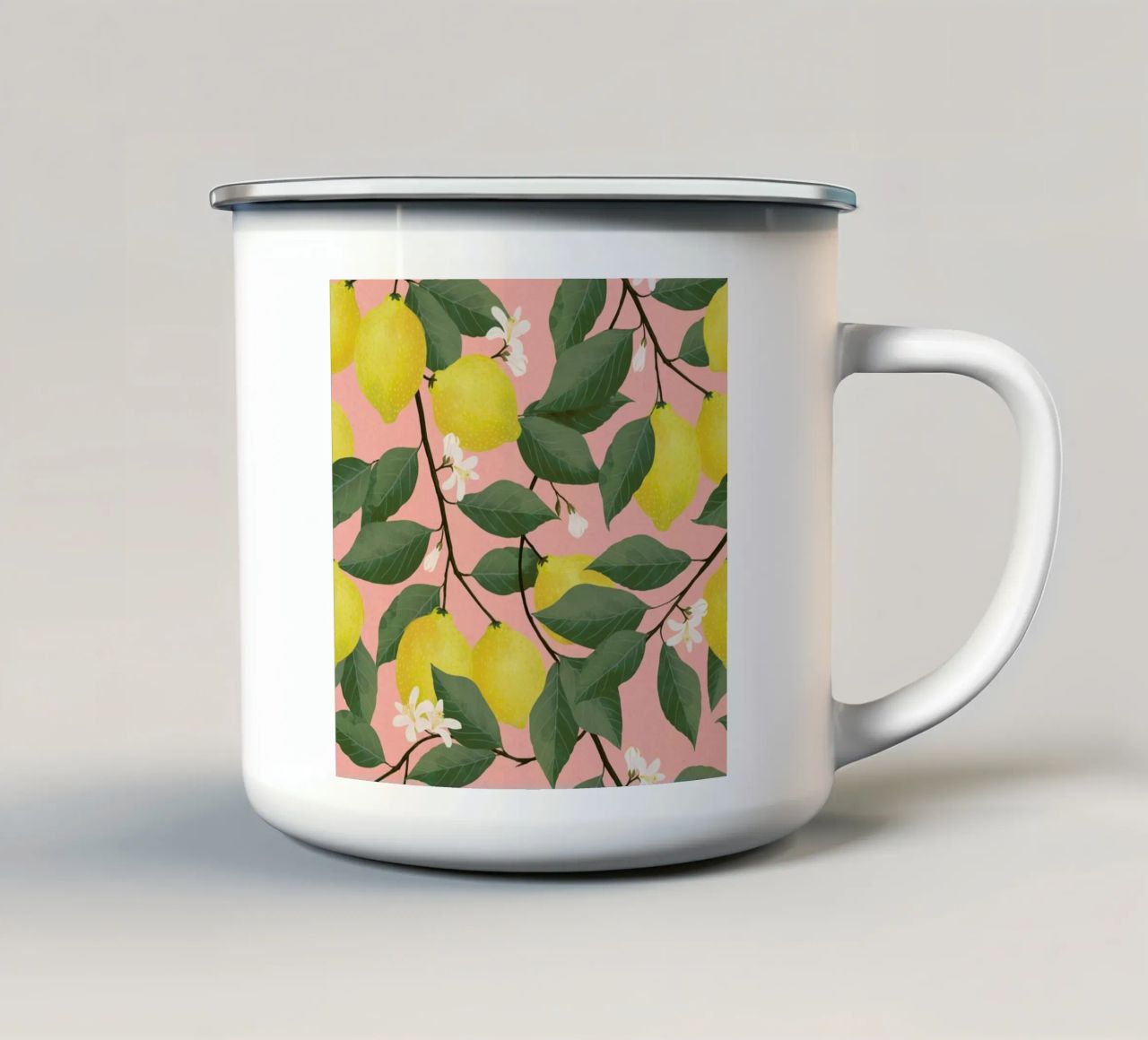 Lemon Tree tazza in smalto da Laura Graves
