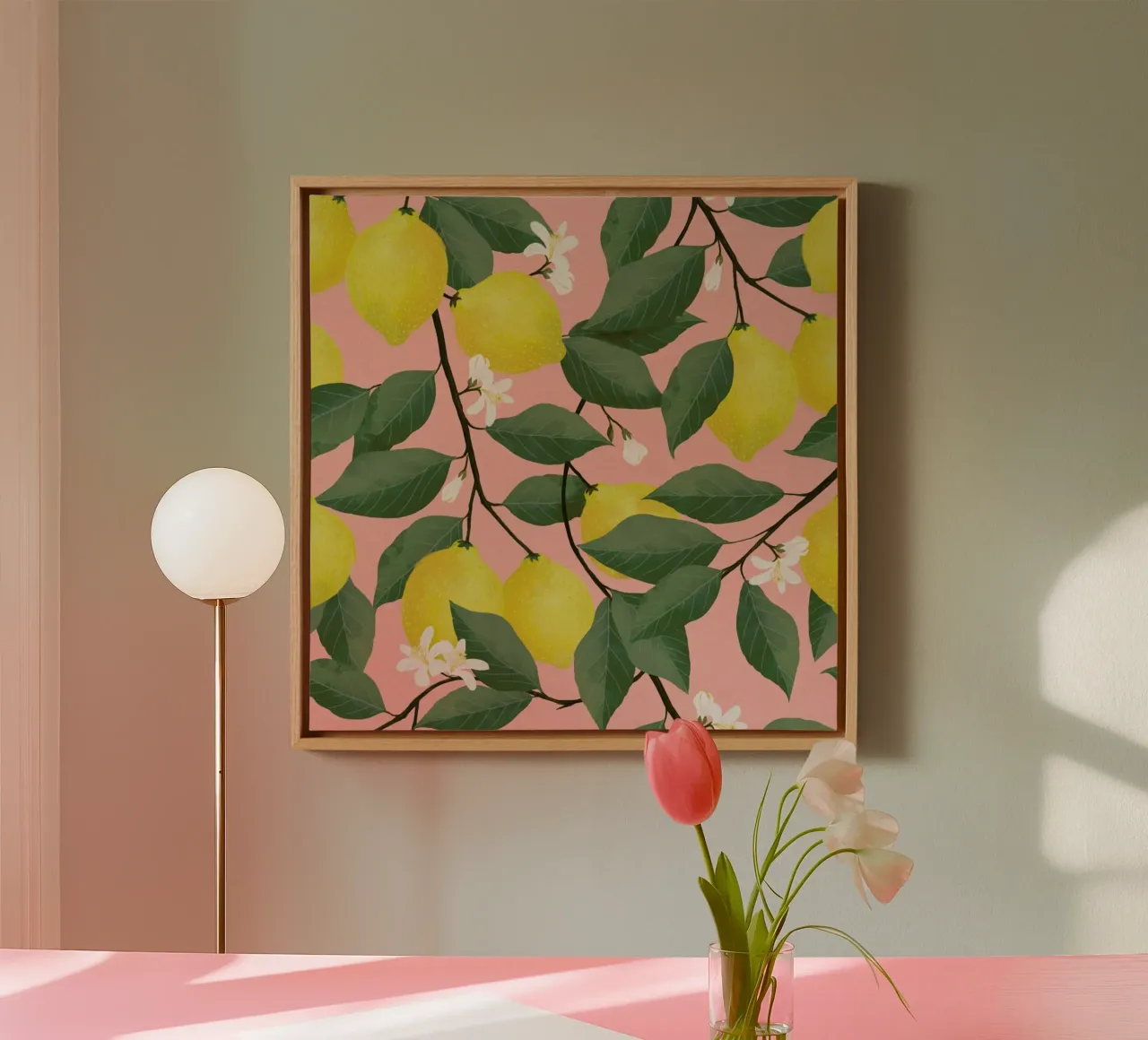 Lemon Tree tela con Cornice a cassetta da Laura Graves