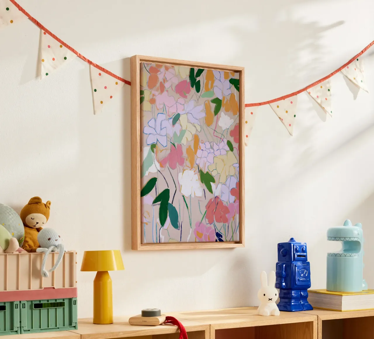 Flower Print, Abstract Floral Poster canvas by Boheme