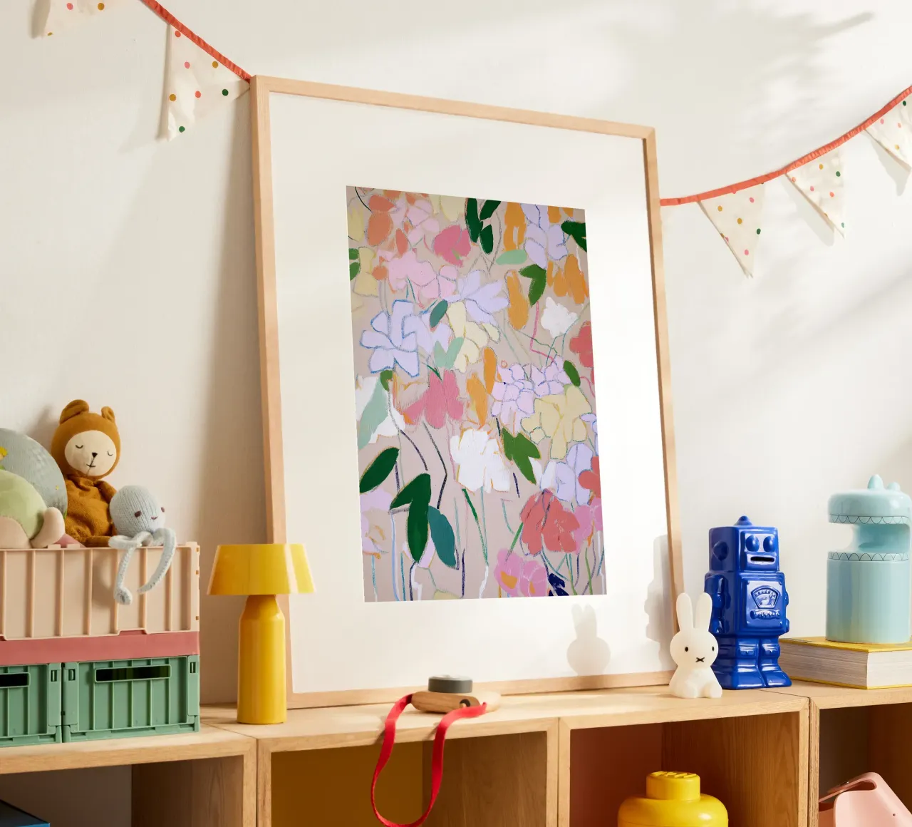Impression de fleurs, poster floral abstrait hahnemühle de Boheme
