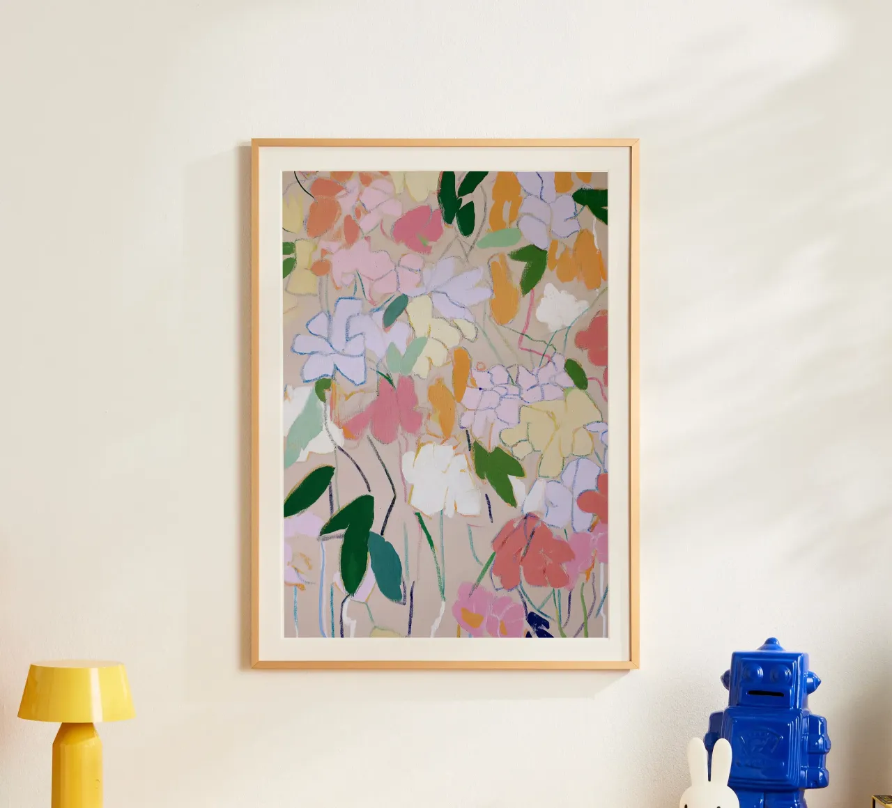 Impression de fleurs, poster floral abstrait hahnemühle de Boheme