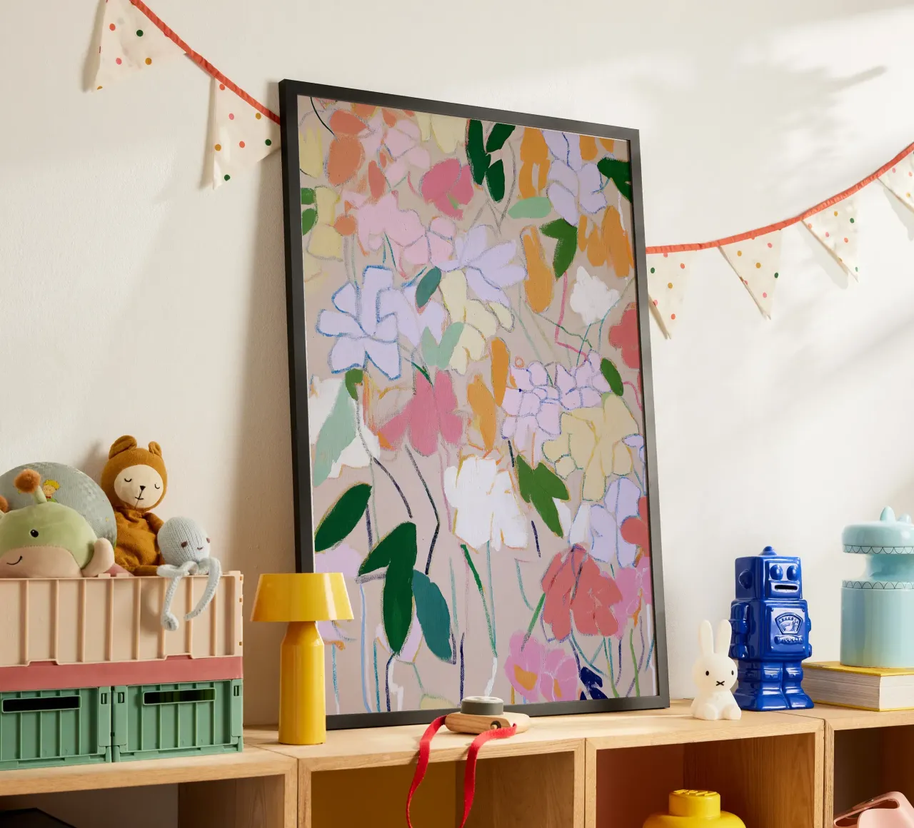 Impression de fleurs, poster floral abstrait hahnemühle de Boheme