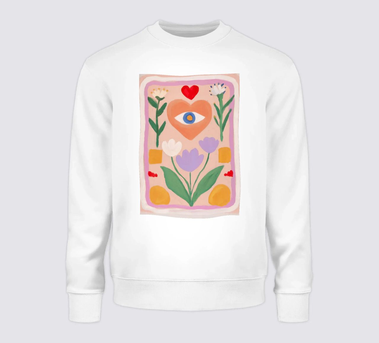 Folk Print, Evil Eye Boho Print sudadera de Boheme