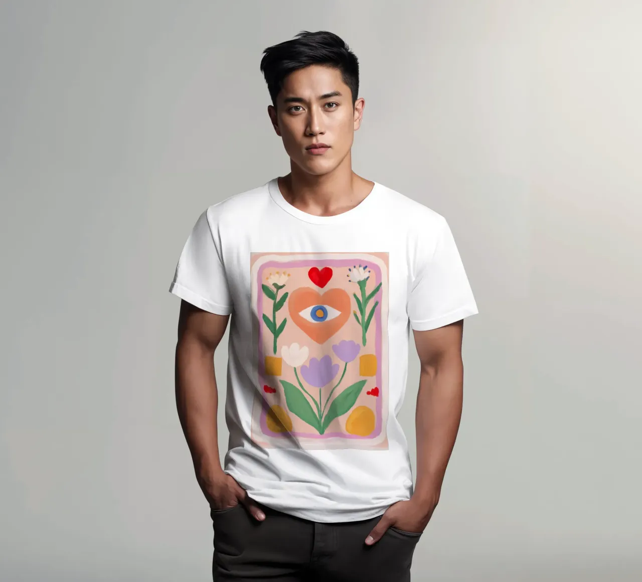 Folk Print, Evil Eye Boho Print camiseta de Boheme