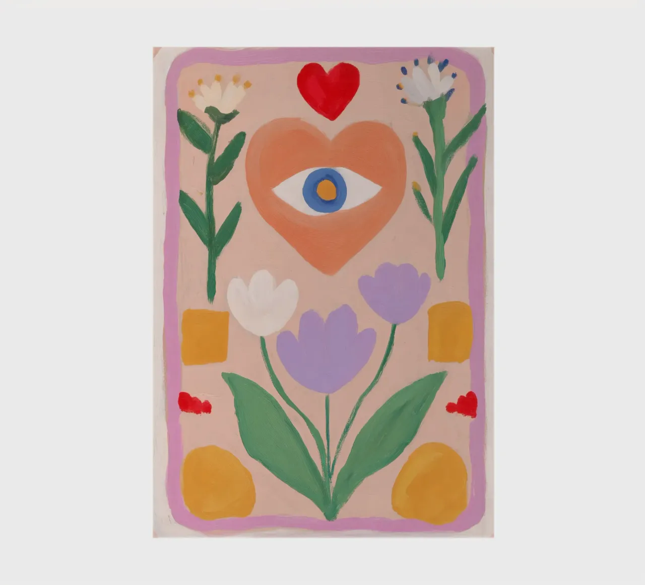Folk Print, Evil Eye Boho Print notebook by Boheme