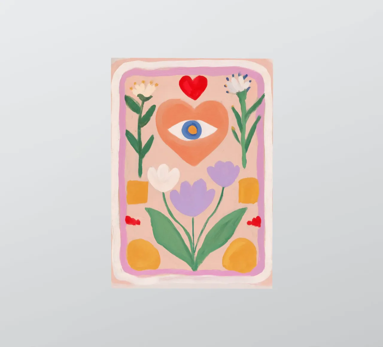 Folk Print, Evil Eye Boho Print pegatina de Boheme