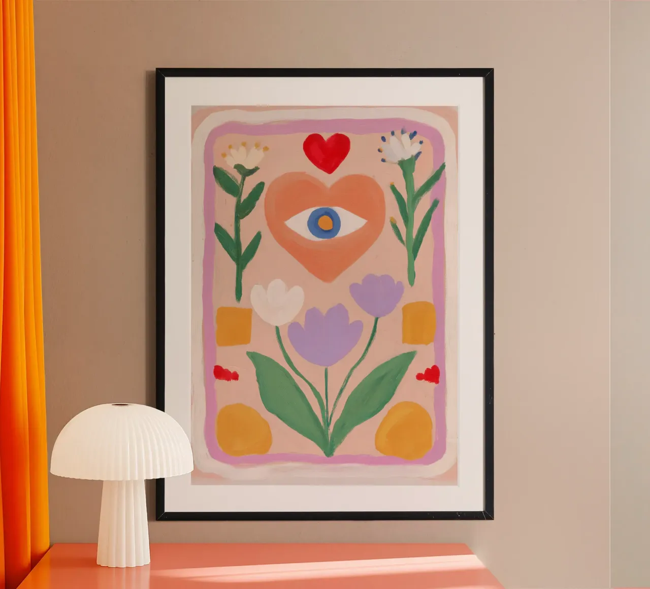 Folk Print, Evil Eye Boho Print hahnemühle de Boheme