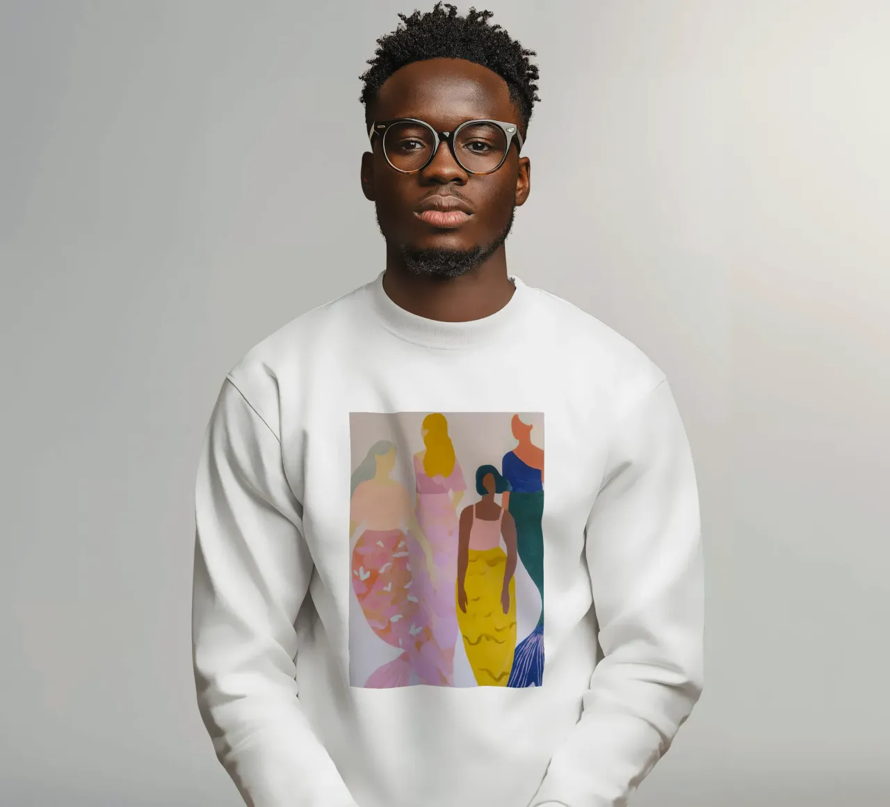 Meerjungfrau Druck, Meerjungfrau Boho Pastell Kunst Sweatshirt von Boheme