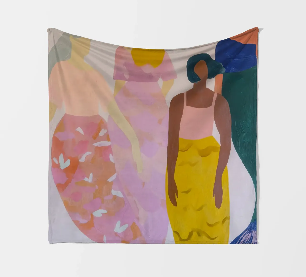 Meerjungfrau Druck, Meerjungfrau Boho Pastell Kunst Fleecedecke von Boheme