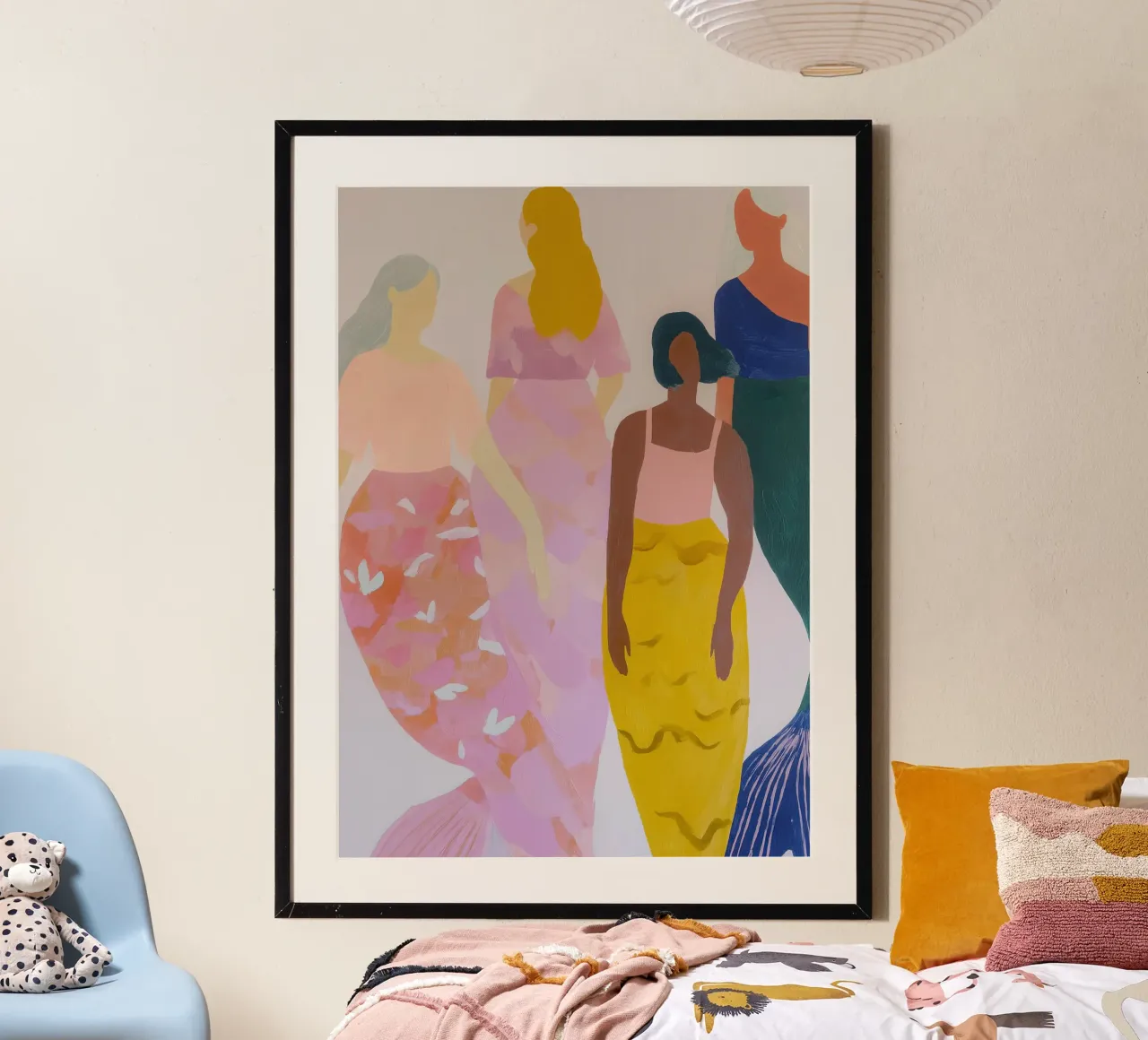 Meerjungfrau Druck, Meerjungfrau Boho Pastell Kunst Hahnemühle von Boheme