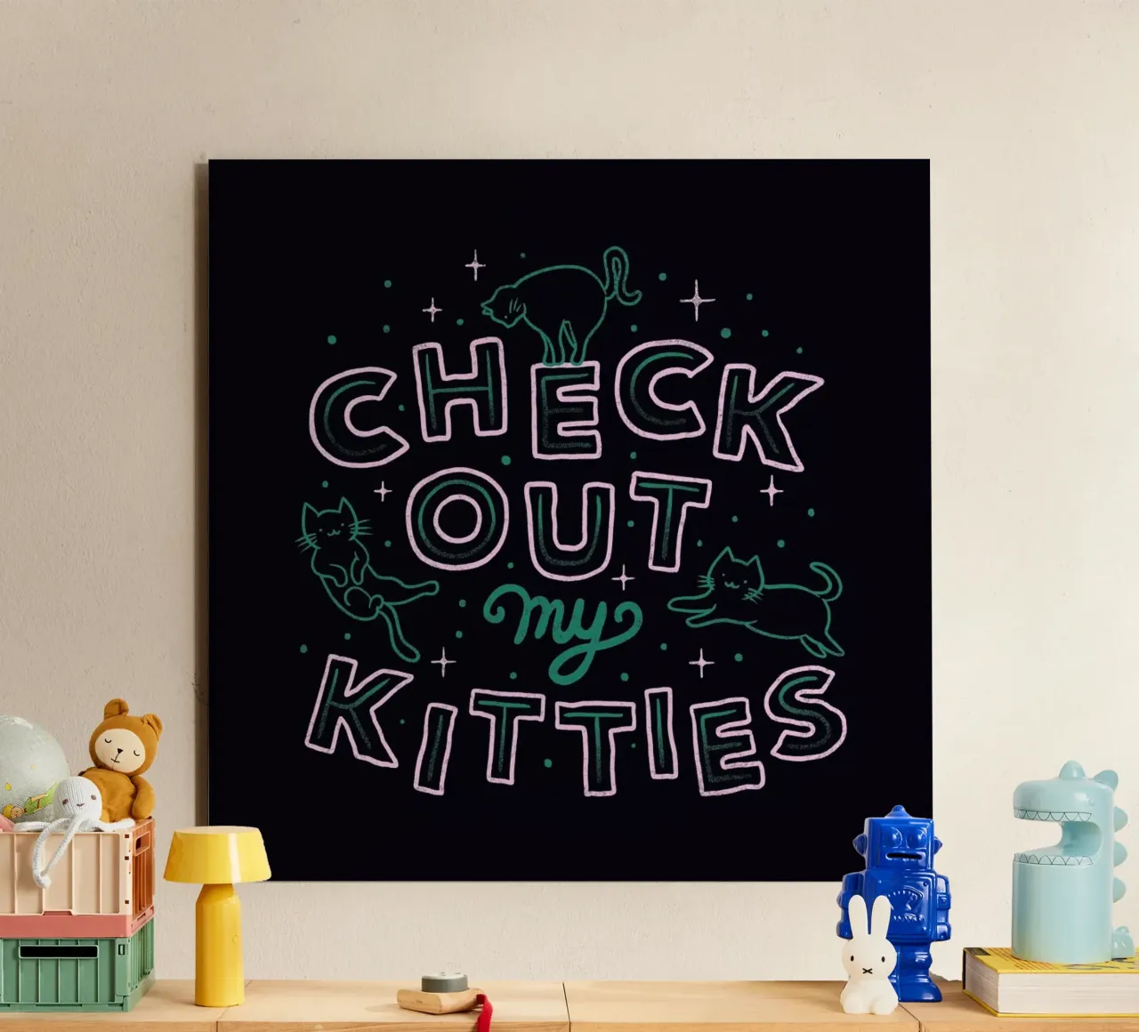 Check Out My Kitties alluminio dibond da Tobe Fonseca