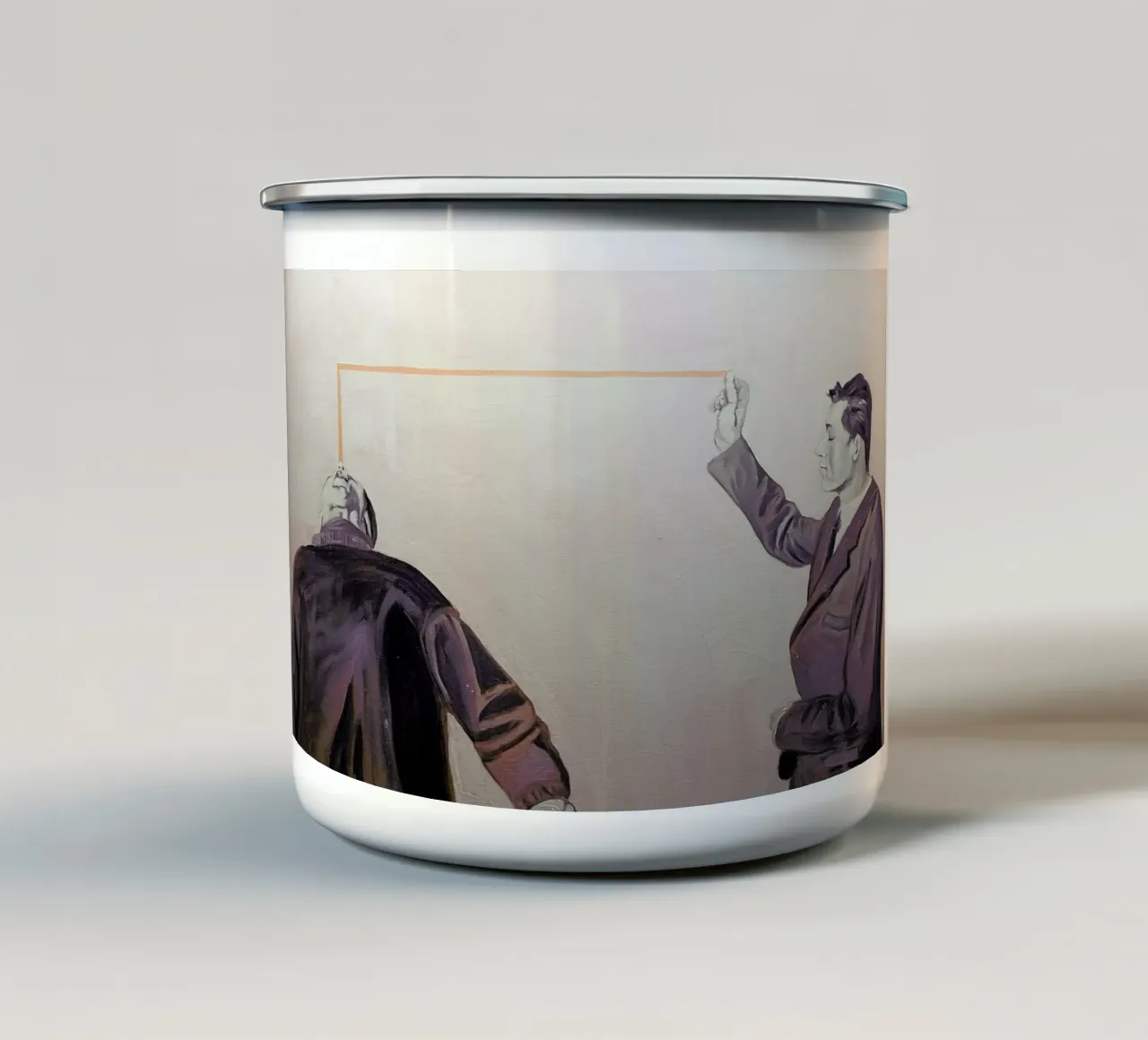Die Arbeit der Zeit- Einwurf tazza in smalto da Alexandra Bolzer