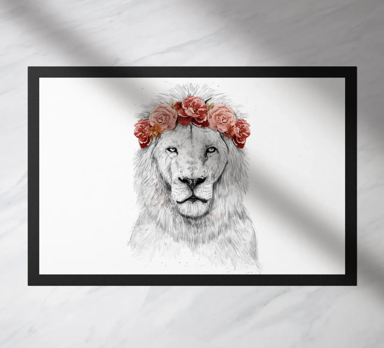 Festival Lion doormat by Balazs Solti