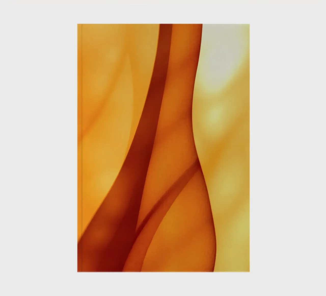 Abstract orange shapes blend to create warm & inviting art notebook by DesignDoodle