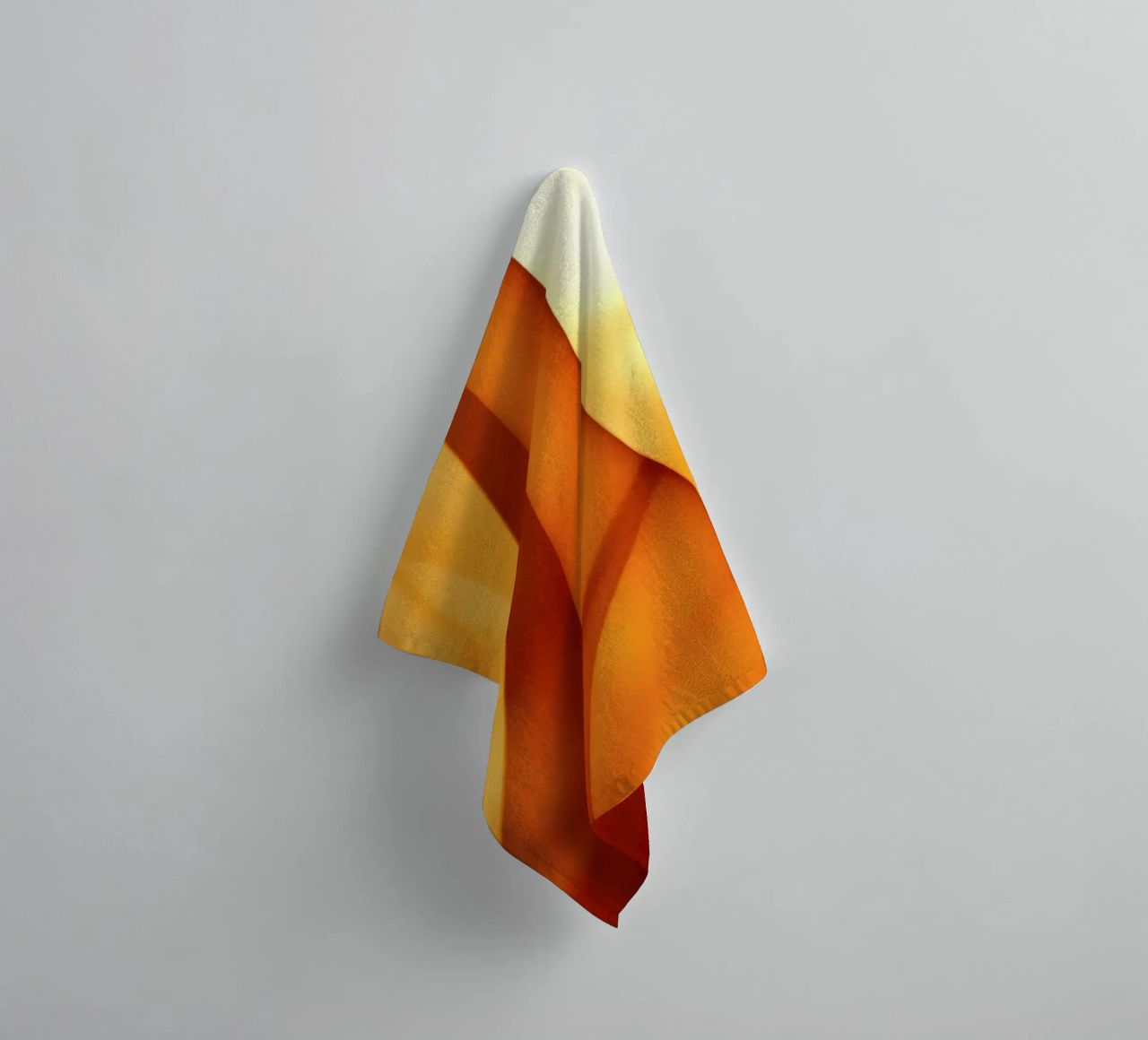 Abstract orange shapes blend to create warm & inviting art towel by DesignDoodle