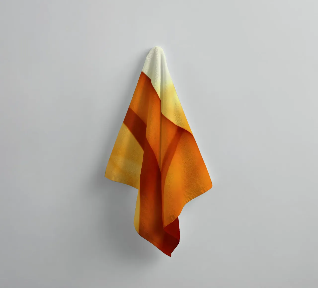 Abstract orange shapes blend to create warm & inviting art towel by DesignDoodle