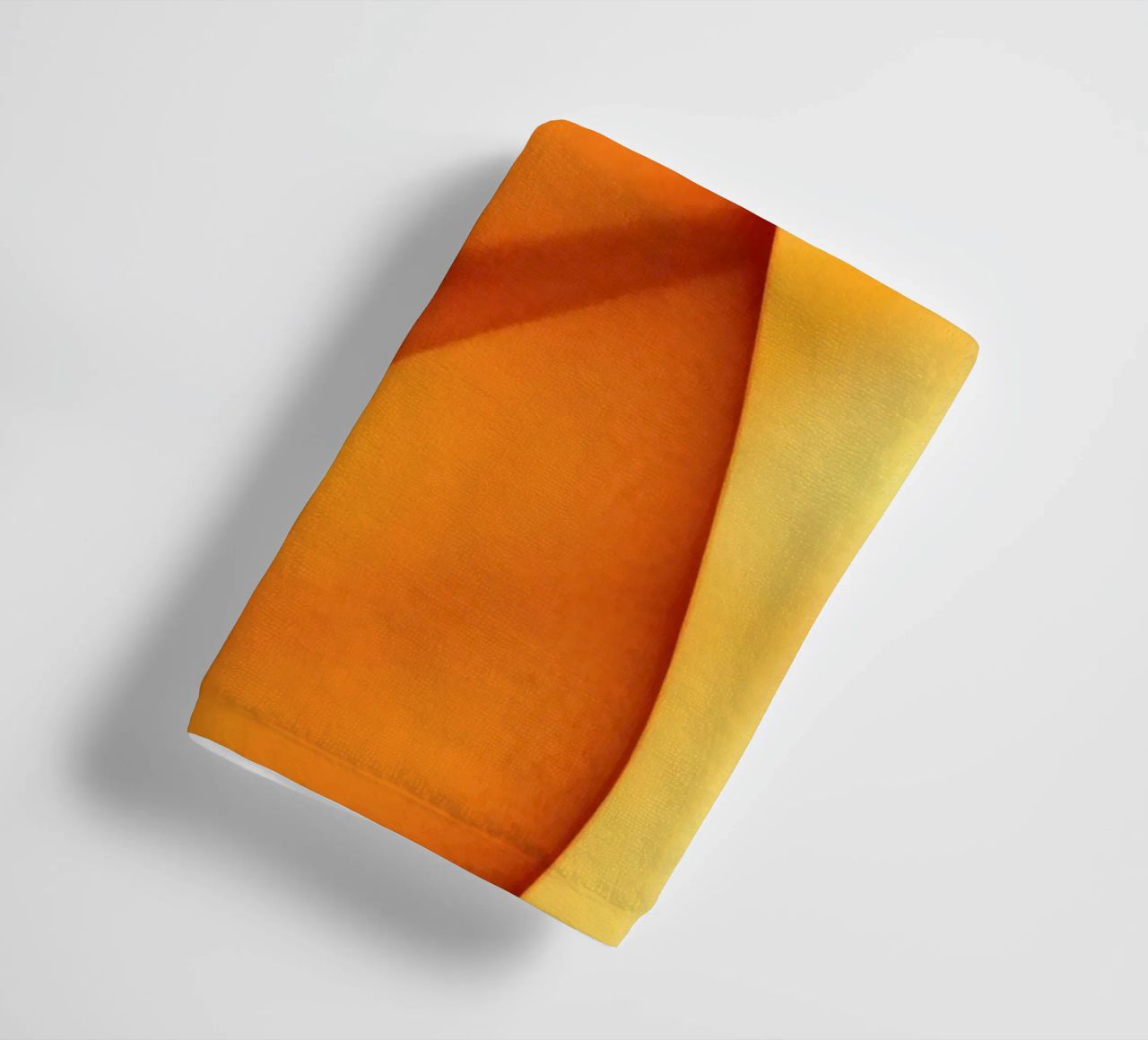 Abstract orange shapes blend to create warm & inviting art towel by DesignDoodle
