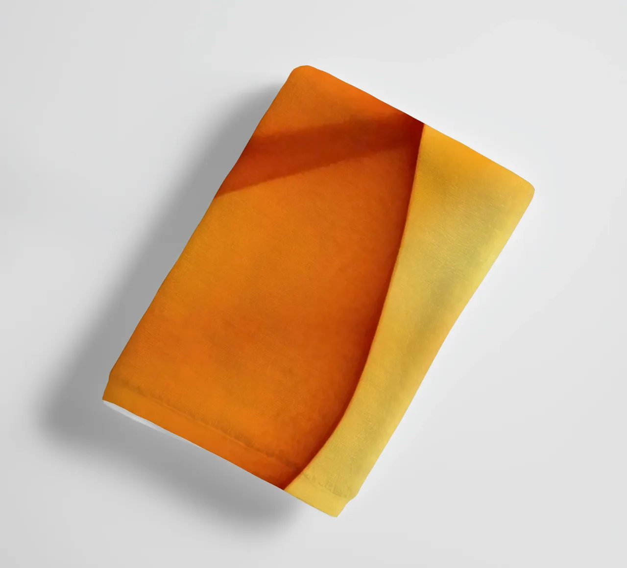 Abstract orange shapes blend to create warm & inviting art towel by DesignDoodle