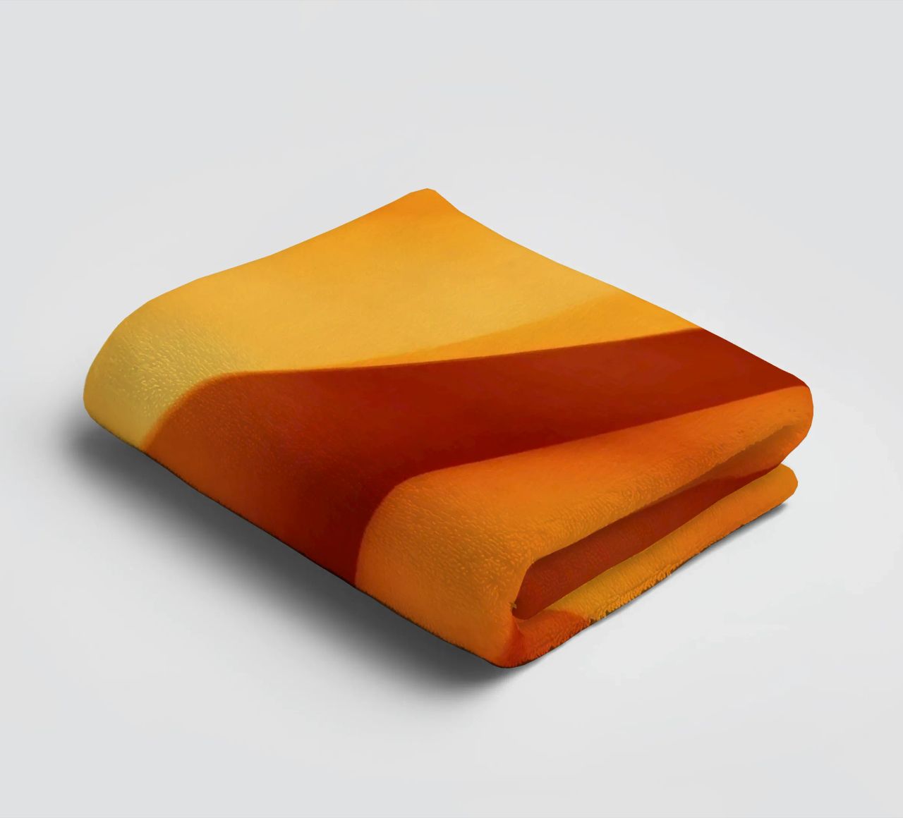 Abstract orange shapes blend to create warm & inviting art towel by DesignDoodle