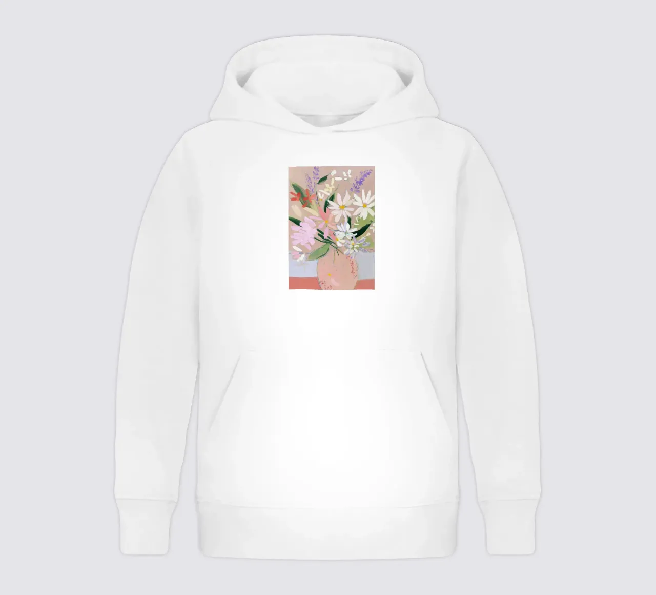 Abstract Flower in Vase kids hoodie by Boheme