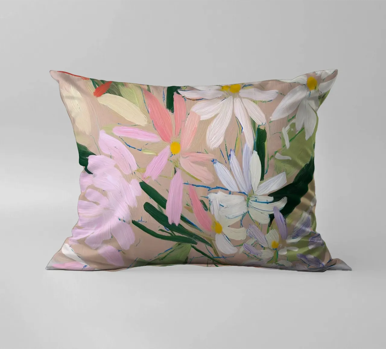Fiore astratto in vaso cuscino da Boheme
