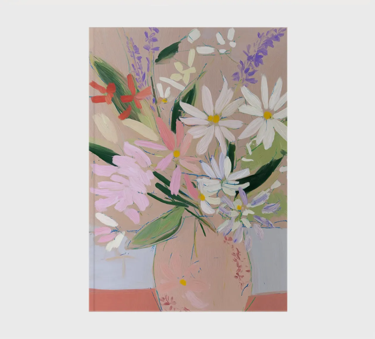Abstract Flower in Vase notebook by Boheme